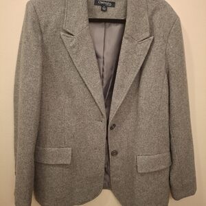 Chadwick's of Boston 16T Women's Gray Blazer Pre-owned